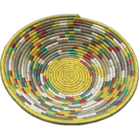 Handcrafted woven multicolor bowl