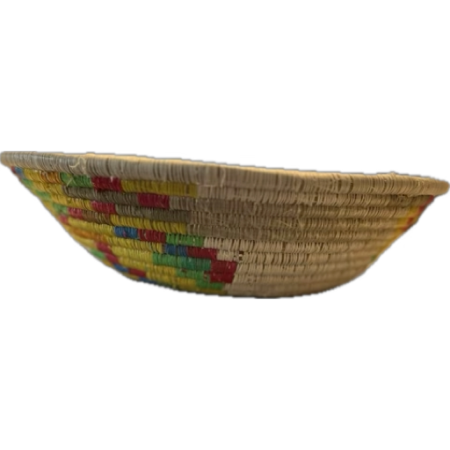 Handcrafted woven multicolor bowl