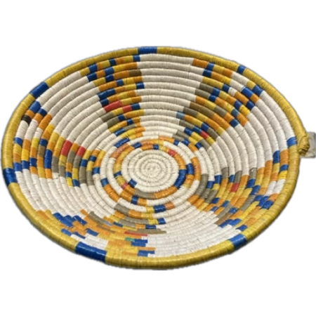 Handcrafted woven multicolor bowl