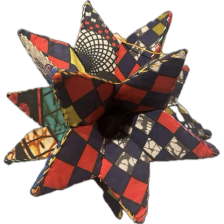 Handmade, Colorful, Decorative Stars out of African Fabric (Large)
