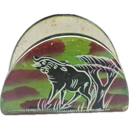 Green African napkin/envelope holder