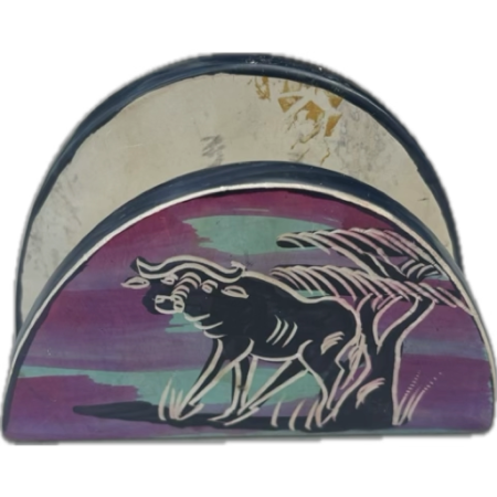 Purple African napkin/envelope holder